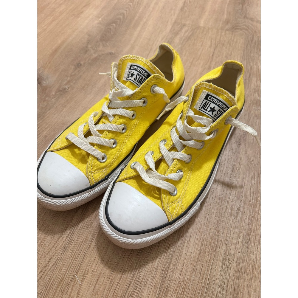 Converse Chuck Taylor | Women's All Star Low Top Yellow Sneakers, Size 10 - Picture 3 of 11